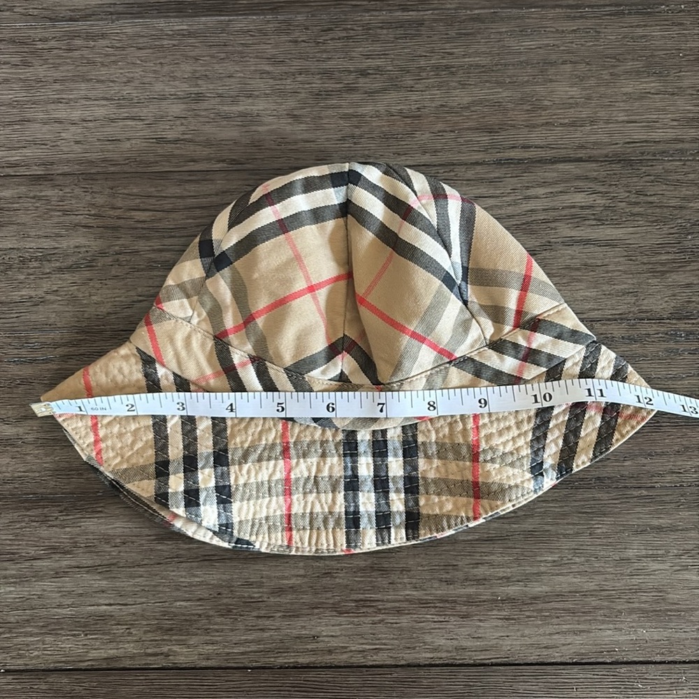 [Burberry] Nova Check Bucket Plaid Signature Sun Hat Small Youth/Kids - Picture 4 of 9